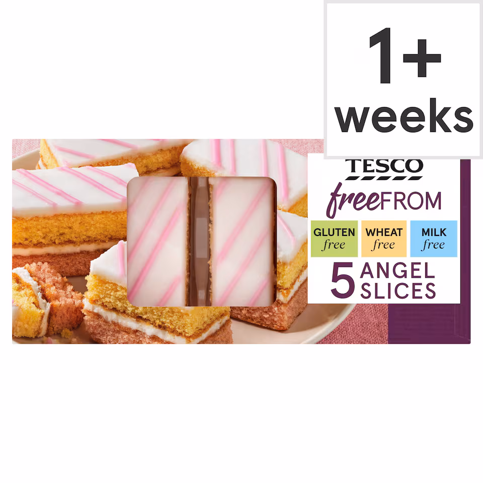 Tesco Free From Angel Vanilla Cake Slices 5 Pack