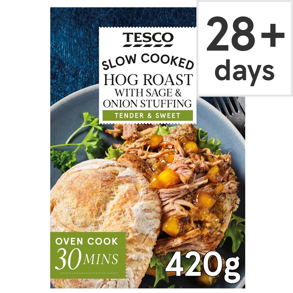 Tesco Slow Cooked Hog Roast With S/On Stuffing 420G