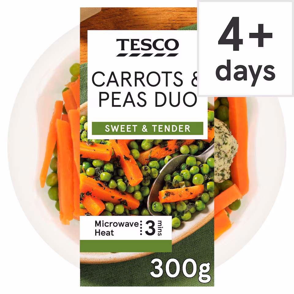 Tesco Carrots & Peas Duo 300g