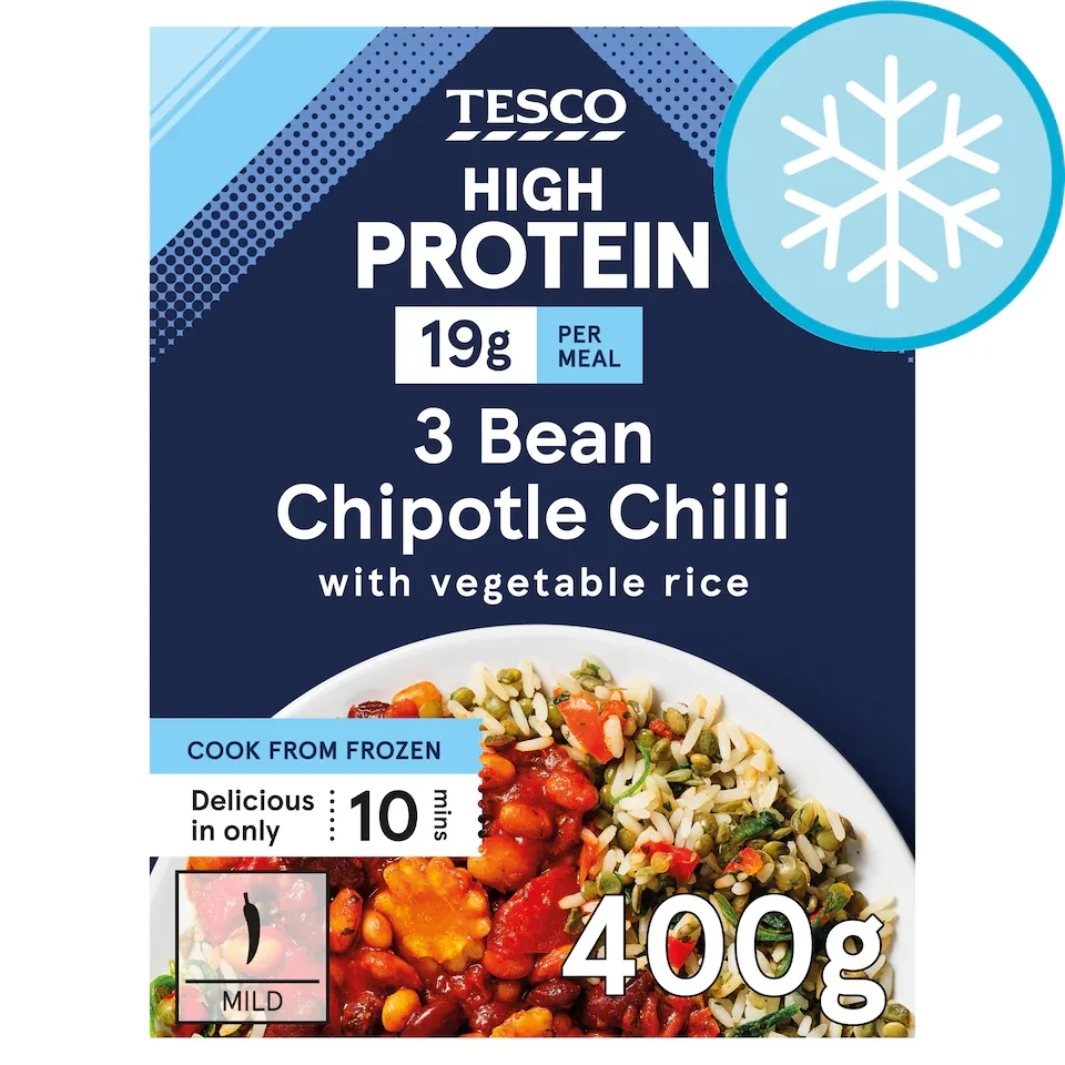 Tesco High Protein 3 Bean Chipotle Chilli 400g