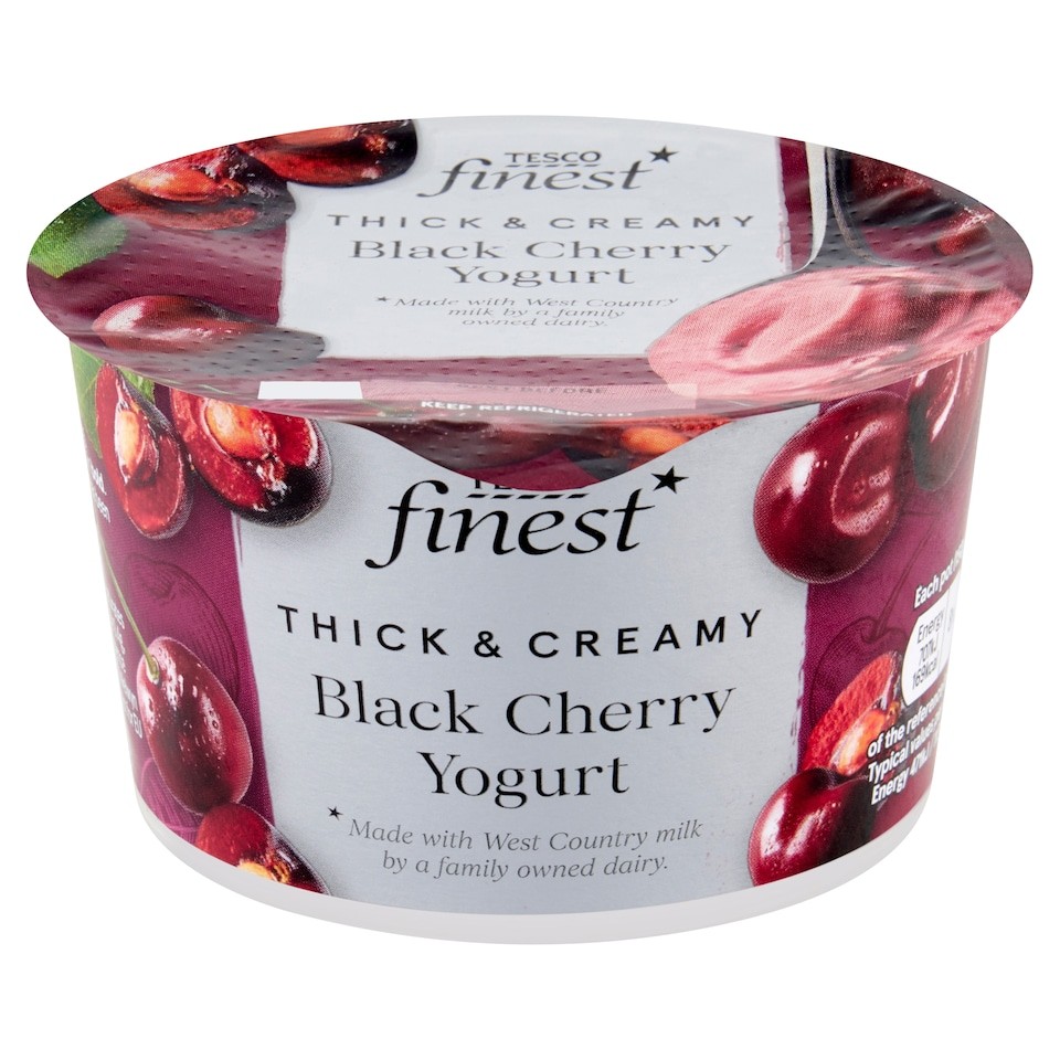Tesco Finest Black Cherry Yogurt 150G