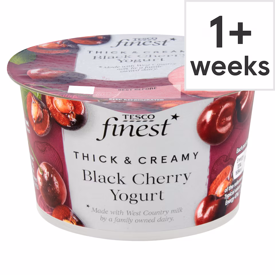 Tesco Finest Black Cherry Yogurt 150G