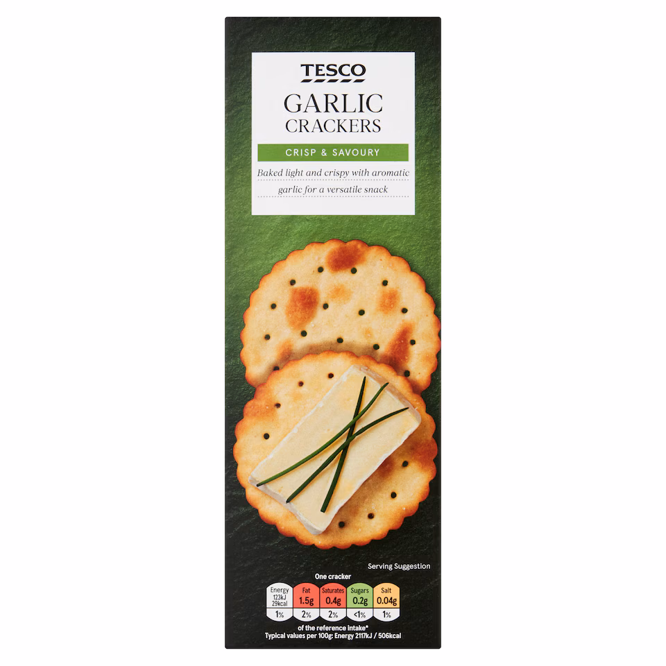Tesco Garlic Crackers 185g