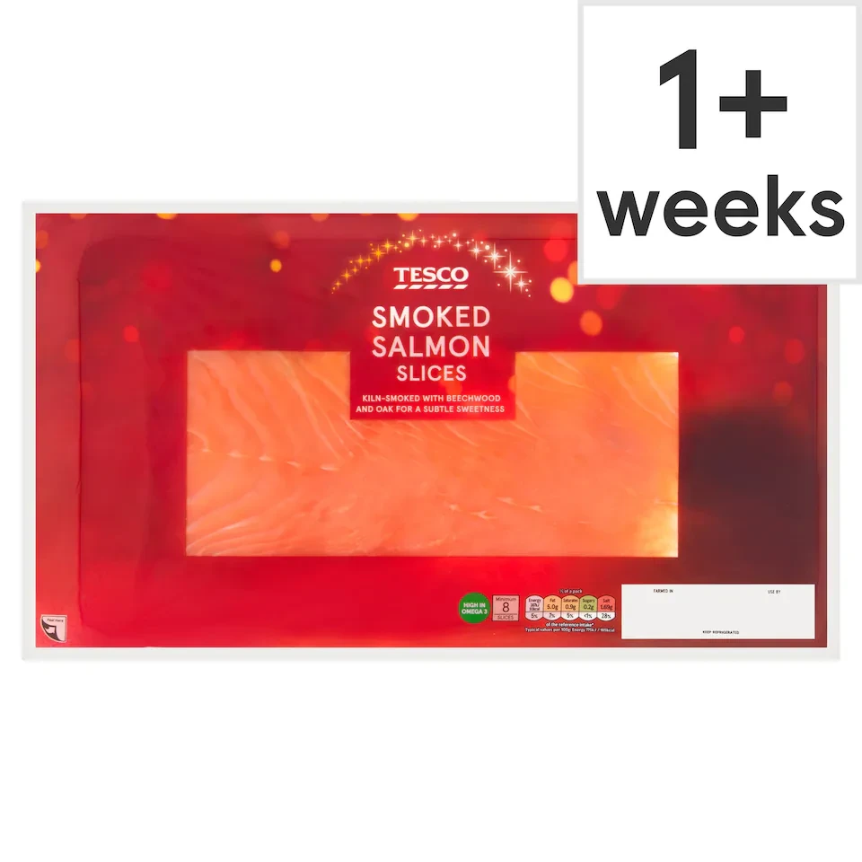 Tesco Smoked Salmon Slices 250G