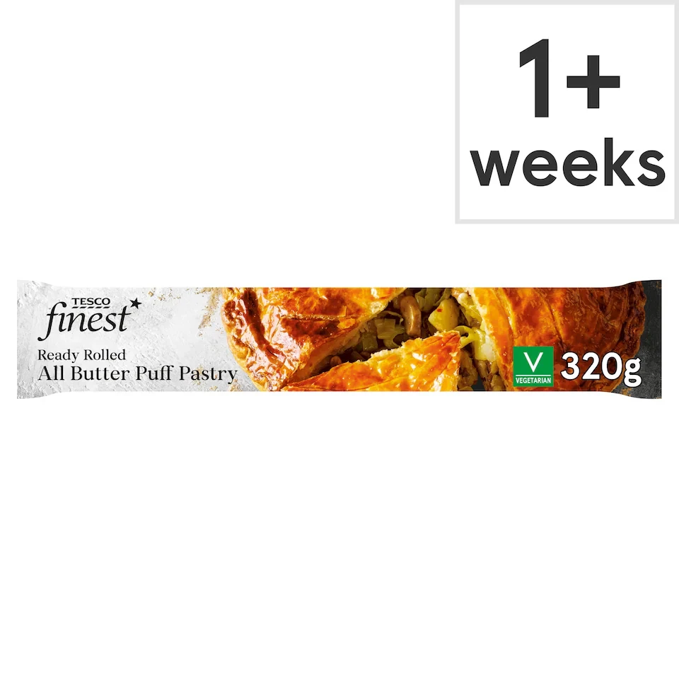 Tesco Finest Ready Rolled All Butter Puff Pastry 320g