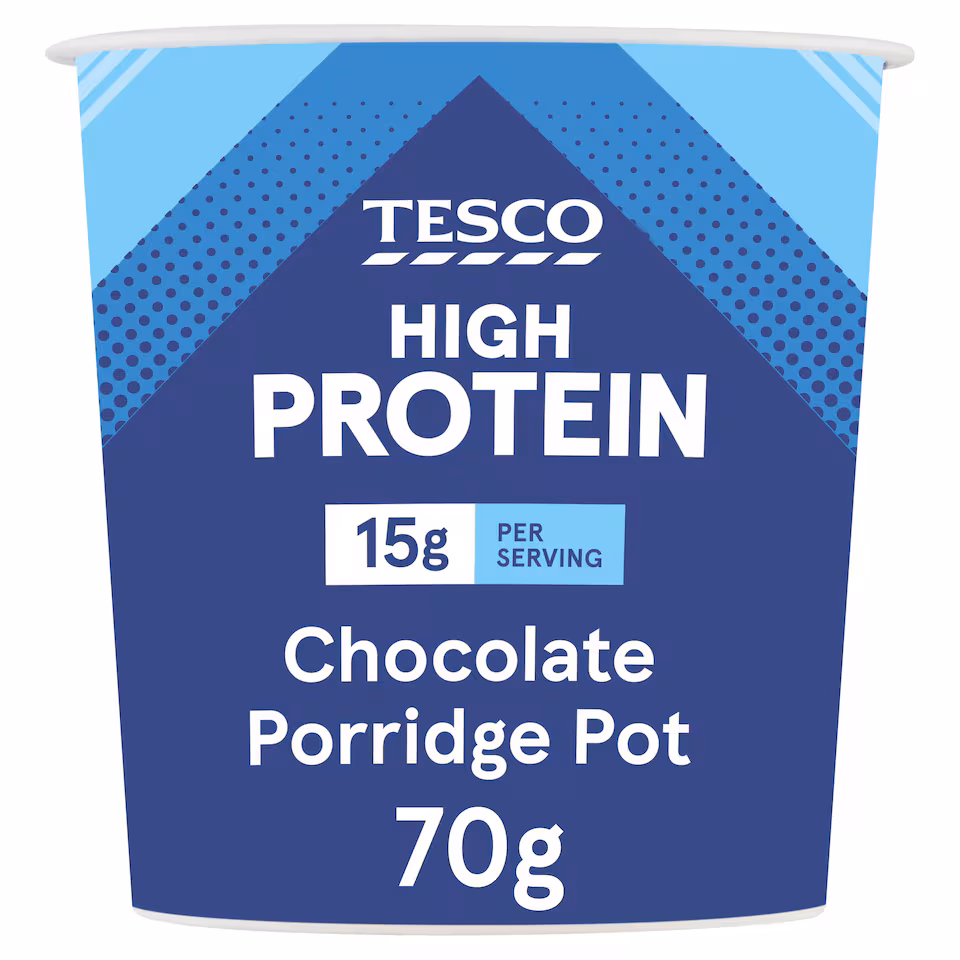 Tesco High Protein Chocolate Porridge Pot 70g