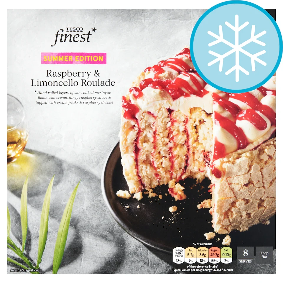 Tesco Finest Raspberry and Limoncello Vertical Roulade 610g