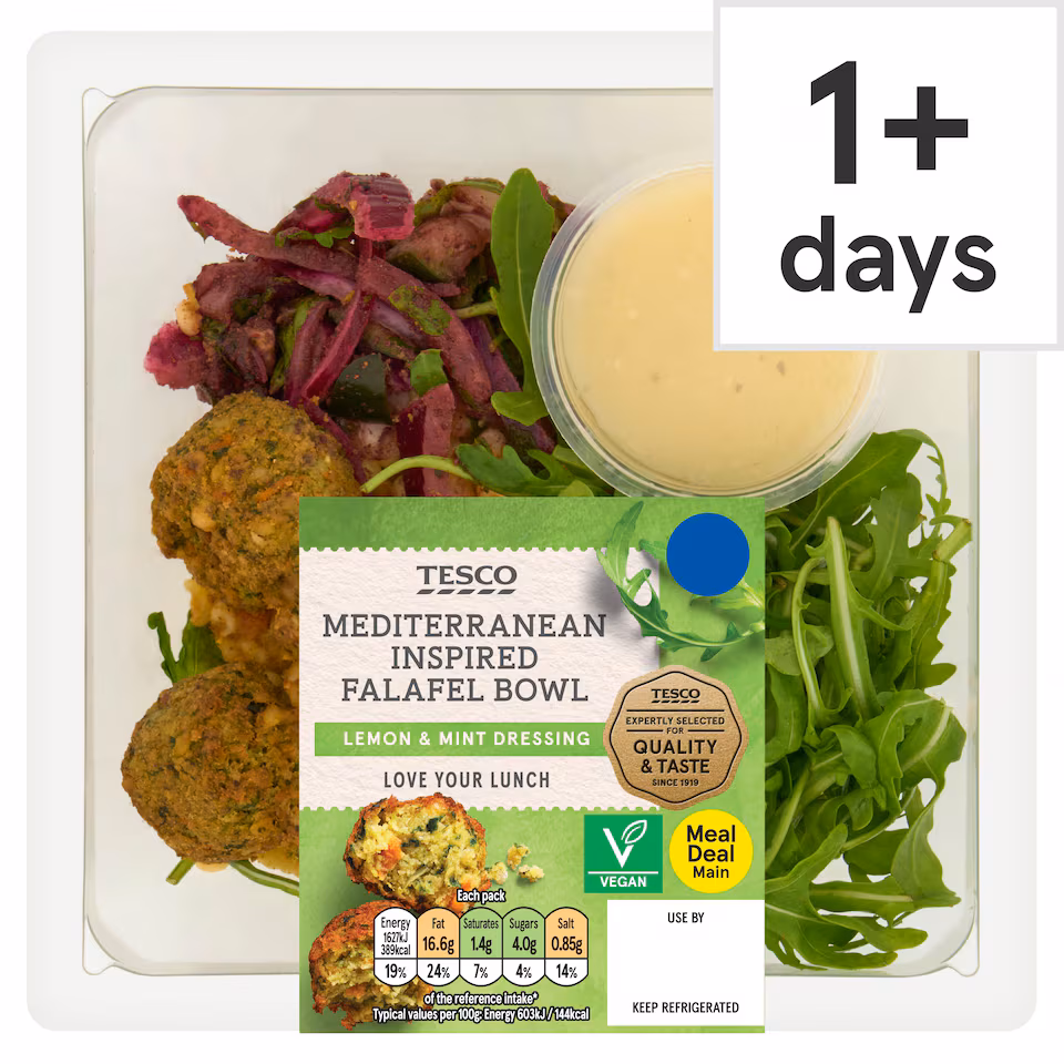 Tesco Mediterranean Inspired Falafel Bowl 270g