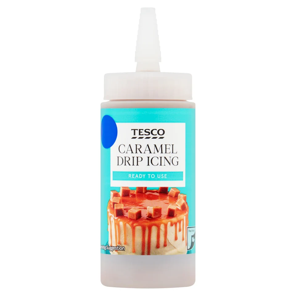 Tesco Carmel Drip Icing 120g