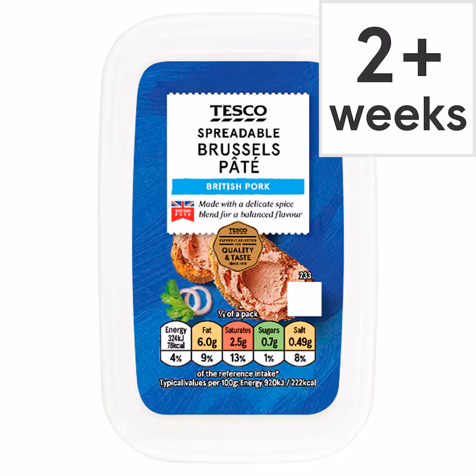 Tesco Spreadable Brussels Pate 175g