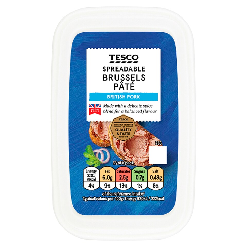 Tesco Spreadable Brussels Pate 175g