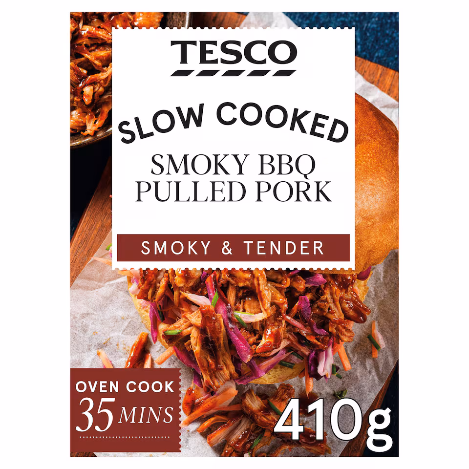 Tesco Slow Cooked Smoky BBQ Pulled Pork 410g