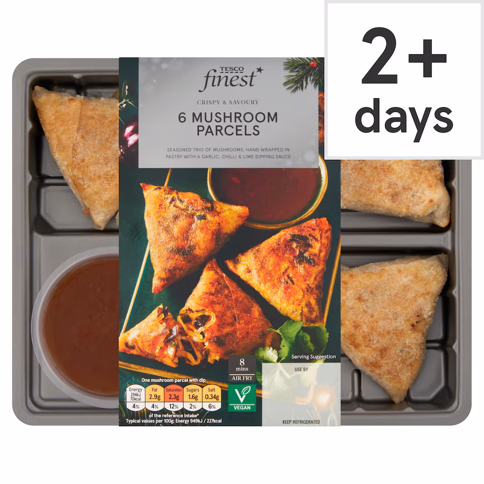 Tesco Finest 6 Crispy Mushroom Parcels With Nuoc Cham 210g