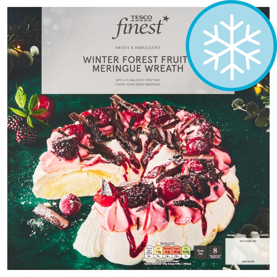Tesco Finest Forest Berry Meringue Wreath 518g