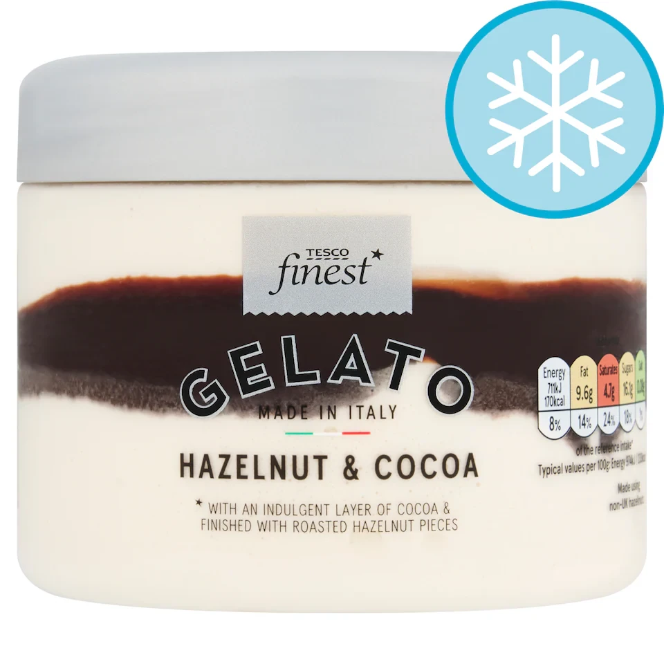 Tesco Finest Hazelnut and Cocoa Gelato 480ml