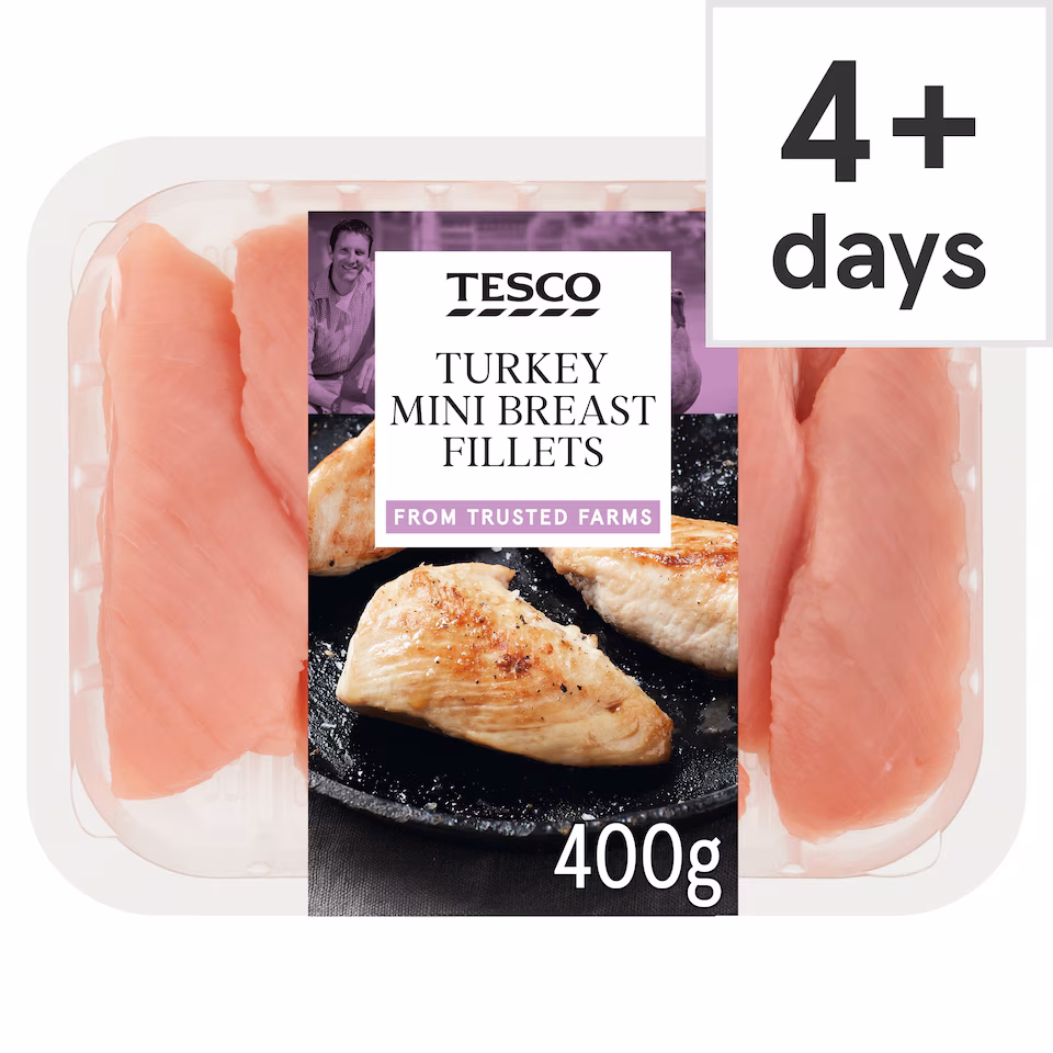Tesco Mini Turkey Breast Fillets 400G