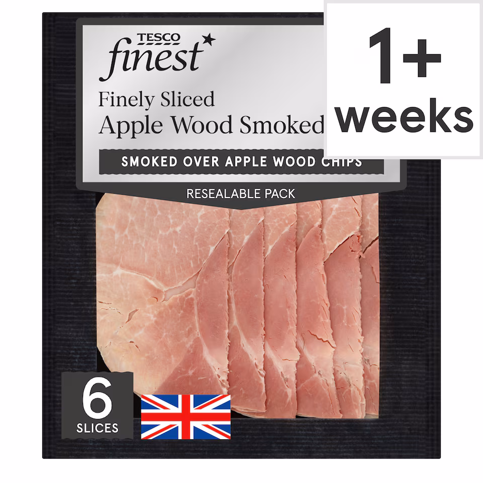Tesco Finest Finely Sliced Apple Wood Smoked Ham 120g