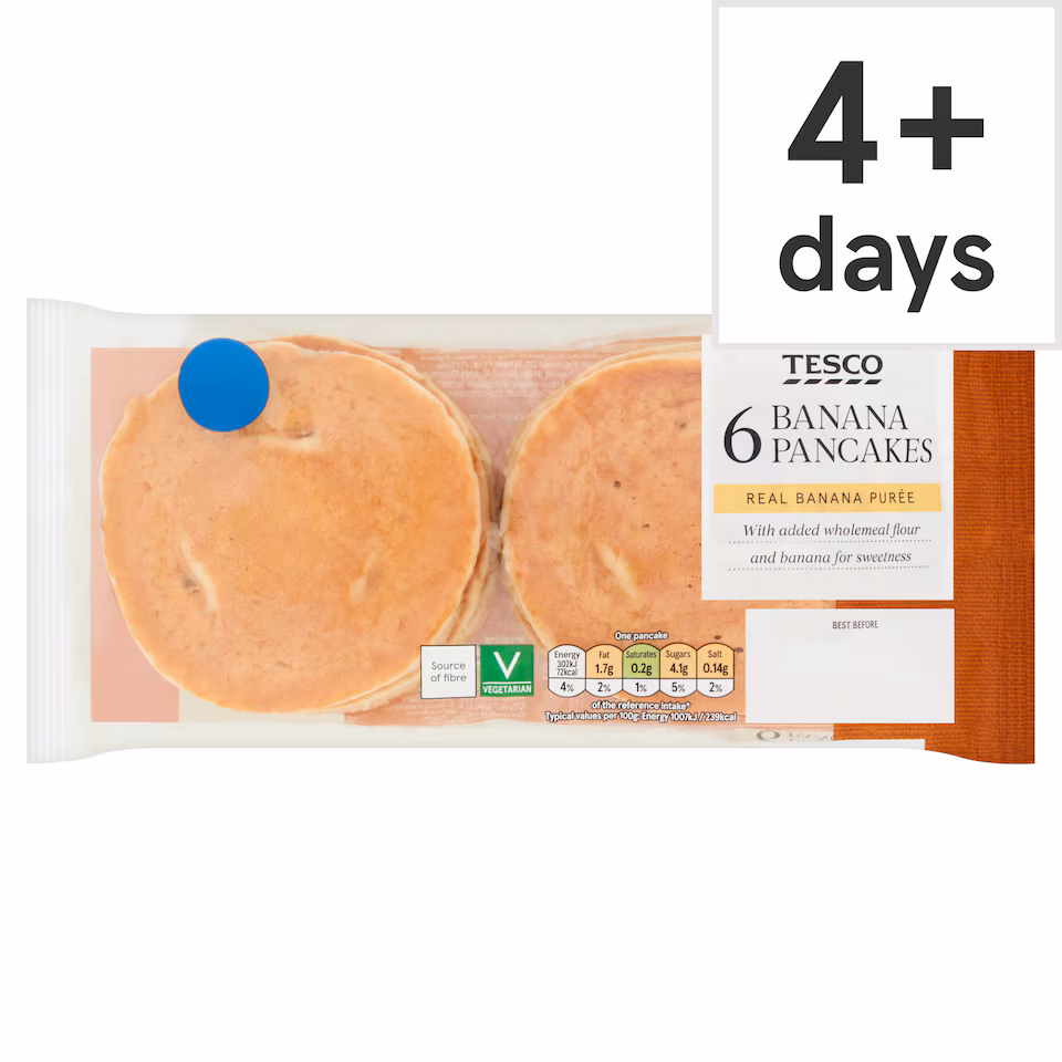 Tesco Banana Pancakes 6 pack