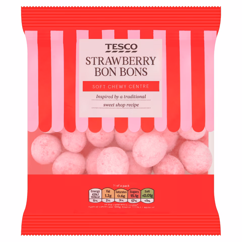 Tesco Strawberry Bon Bons 175g