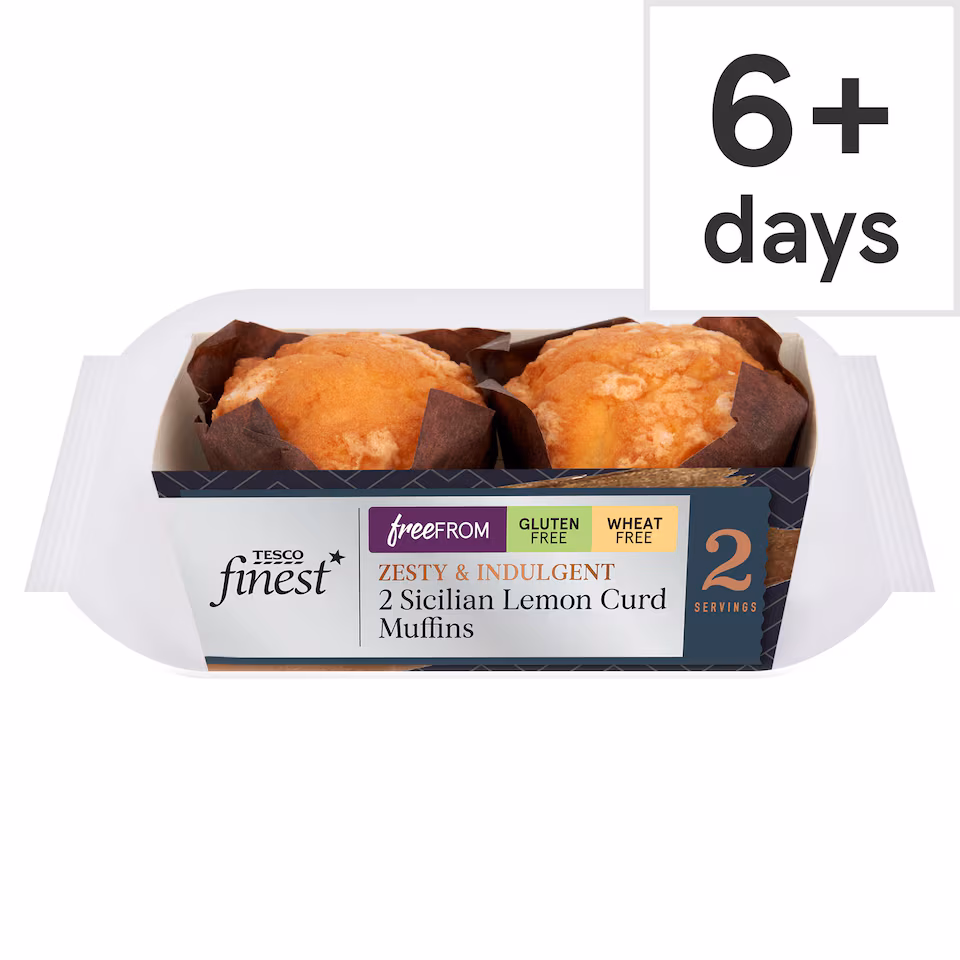 Tesco Finest Free From Sicilian Lemon Curd Muffins 2 Pack