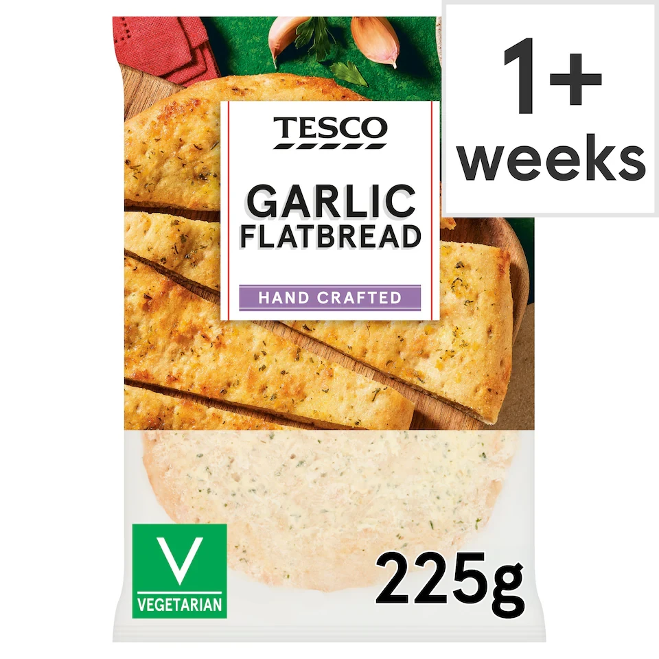 Tesco Garlic Flatbread 225g