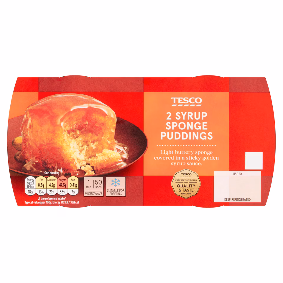 Tesco 2 Syrup Sponge Puddings 210g