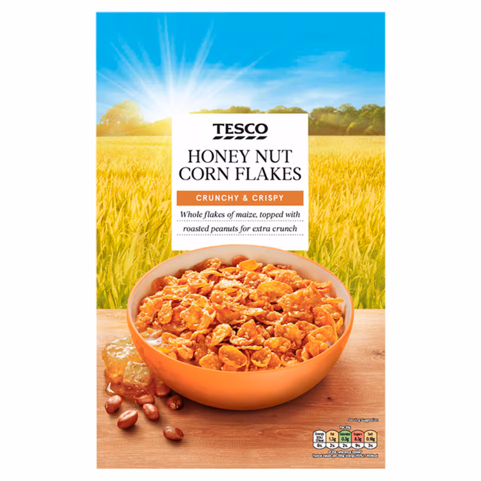 Tesco Honey Nut Corn Flakes 500G
