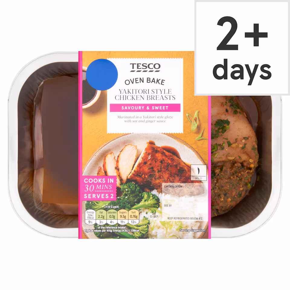 Tesco Yakitori Style Chicken Breasts 332g