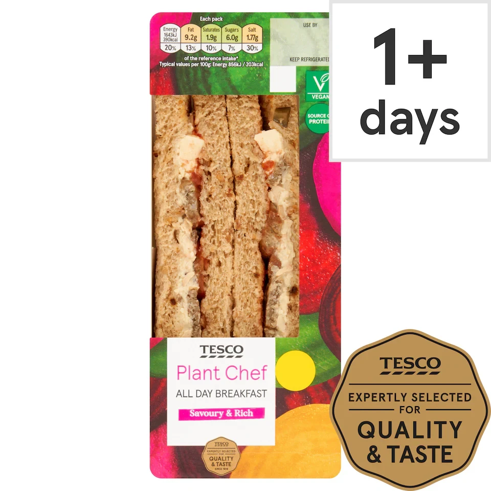 Tesco Plant Chef All Day Breakfast Sandwich