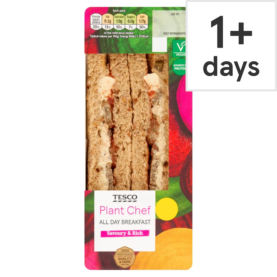 Tesco Plant Chef All Day Breakfast Sandwich