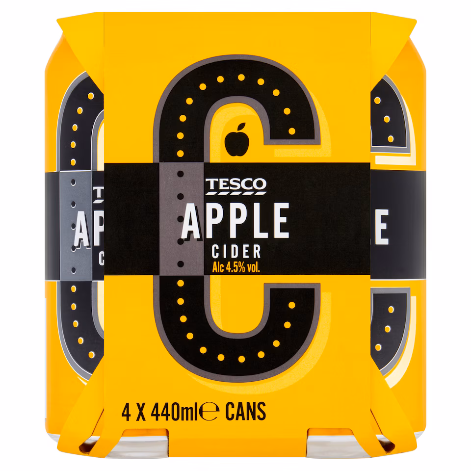 Tesco Apple Cider 4 x 440ml Cans