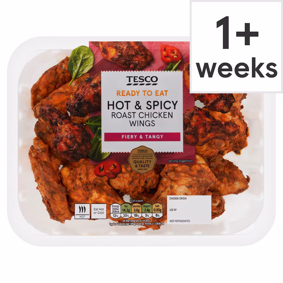 Tesco Hot & Spicy Roast Chicken Wings 525g