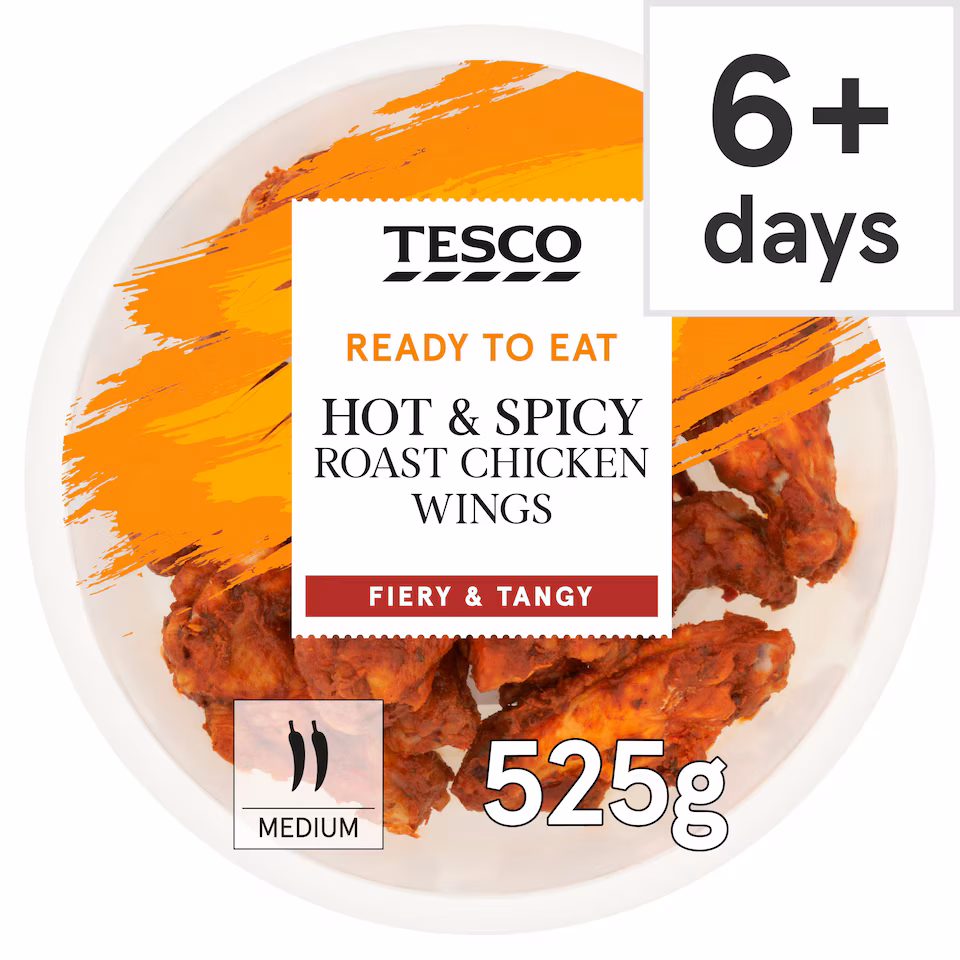 Tesco Hot & Spicy Roast Chicken Wings 525g