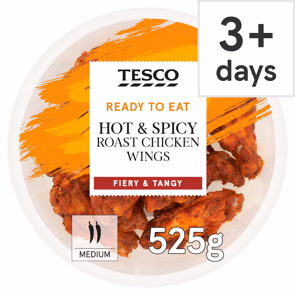Tesco Hot & Spicy Roast Chicken Wings 525g