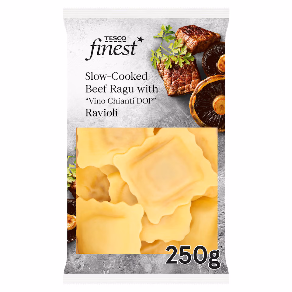 Tesco Finest Slow Cooked Beef Ragu Ravioli 250G