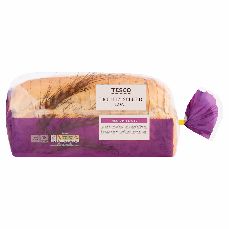 Tesco Lightly Seeded White Bread Loaf 800g