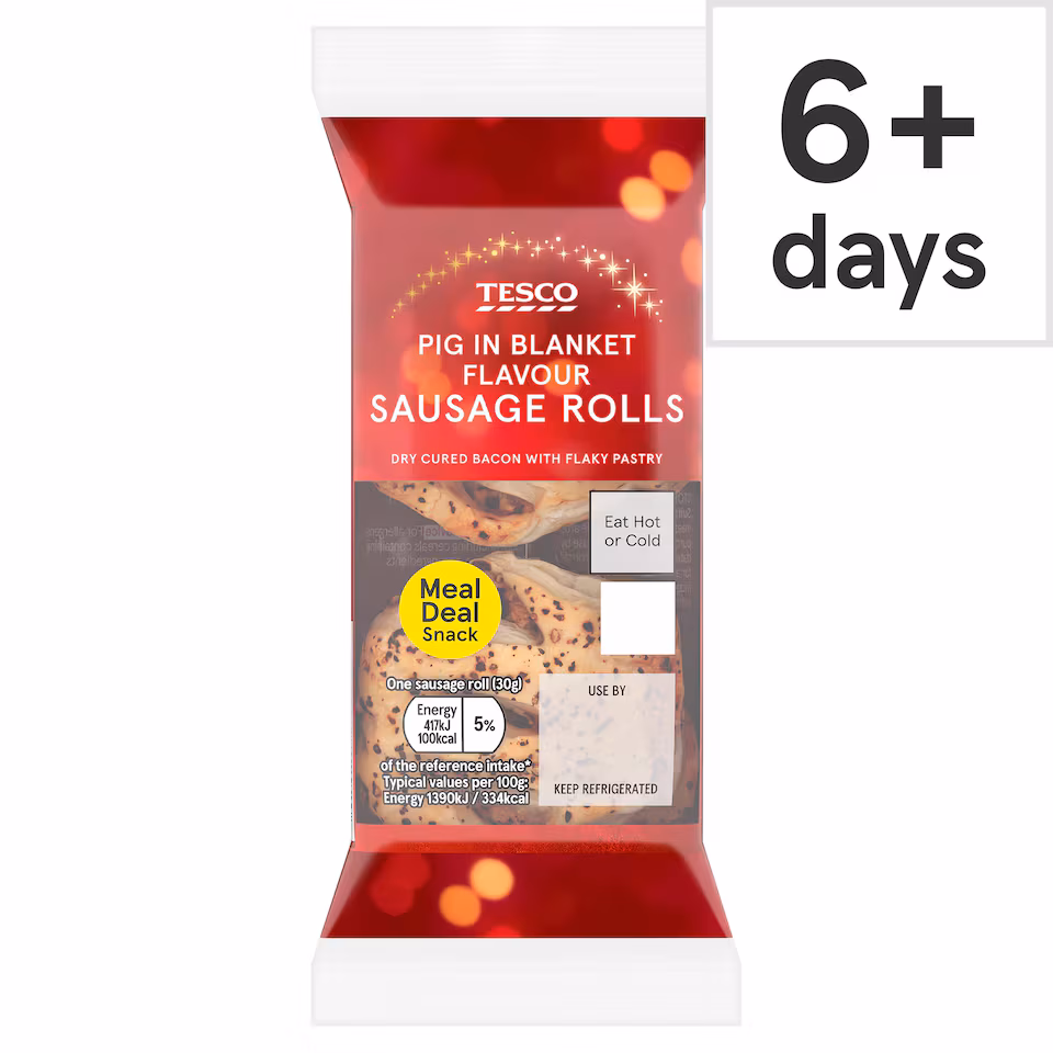 Tesco Pigs In Blanket Sausage Rolls 60g