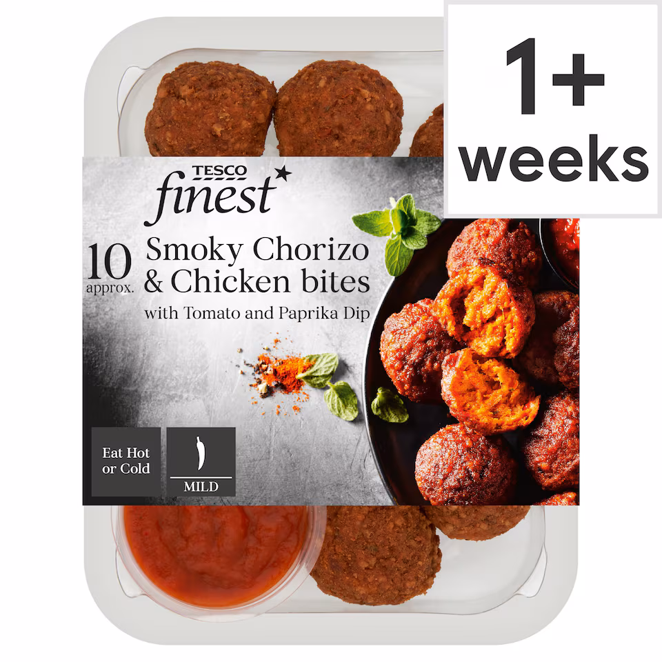 Tesco Finest 10 Smoky Chorizo & Chicken Meatballs 210g