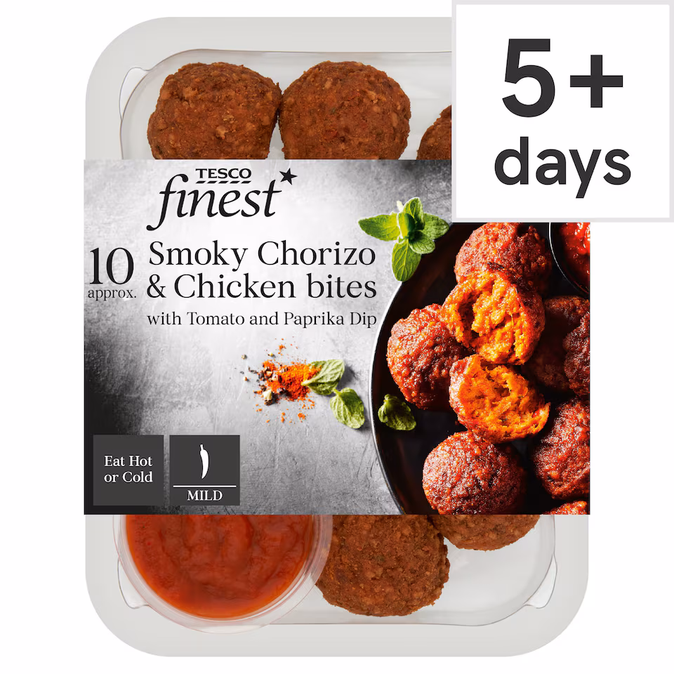 Tesco Finest 10 Smoky Chorizo & Chicken Meatballs 210g