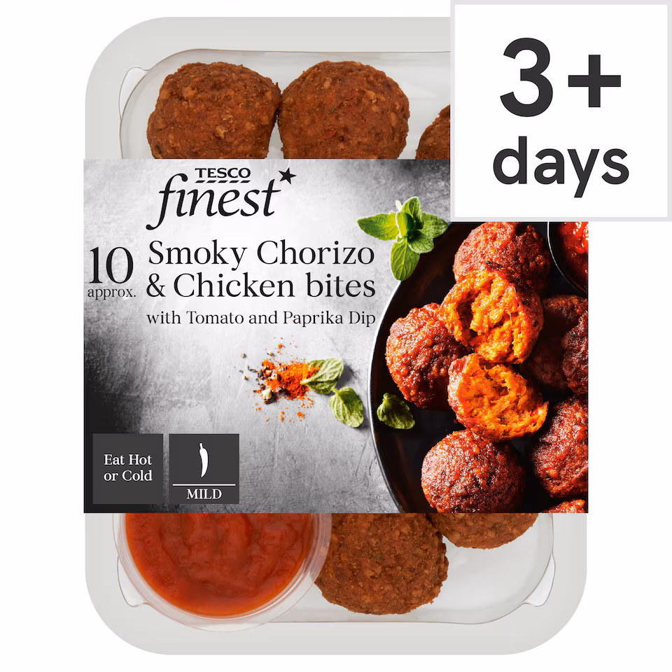 Tesco Finest 10 Smoky Chorizo & Chicken Meatballs 210g