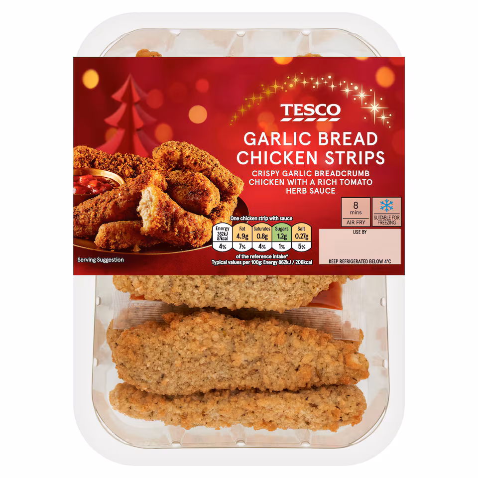 Tesco Garlic Bread Chicken Sticks with Marinara Dip 320g