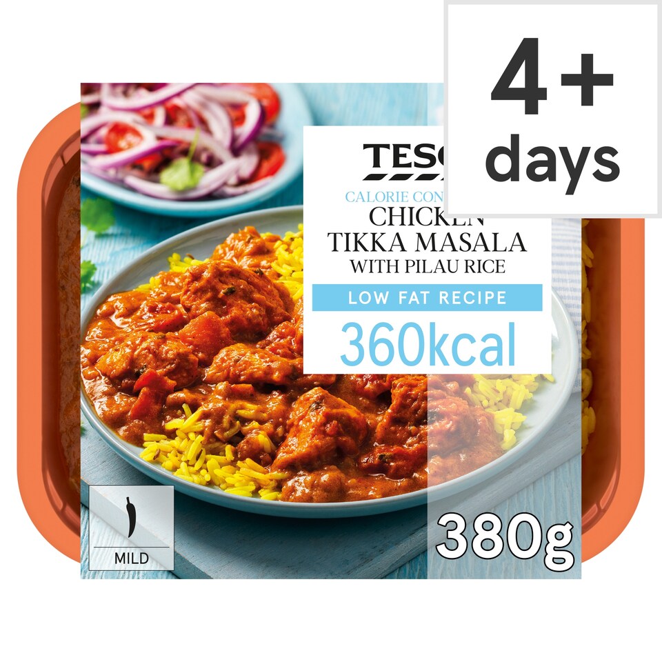 Tesco Calorie Controlled Chicken Tikka Masala & Pilau Rice 380G