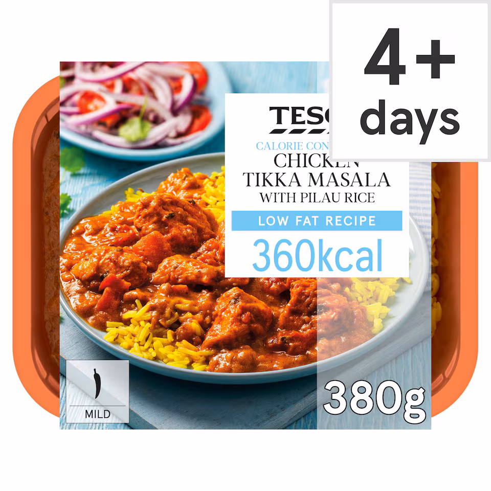Tesco Calorie Controlled Chicken Tikka Masala & Pilau Rice 380G