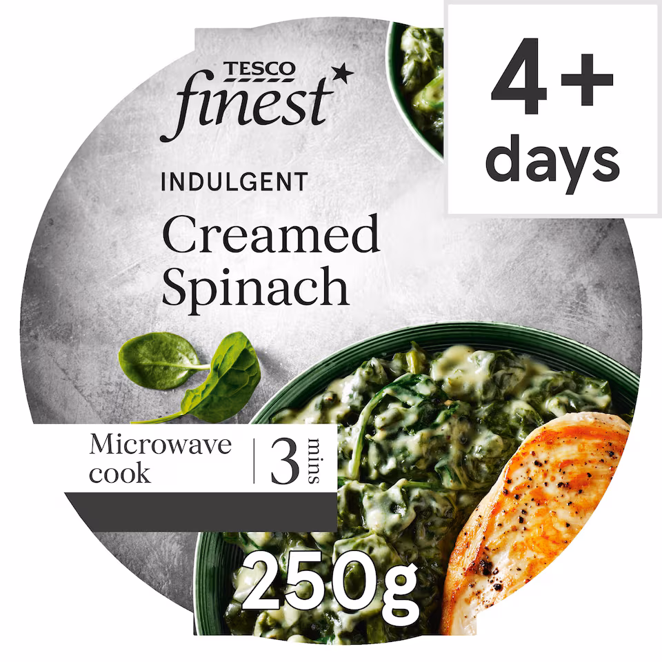 Tesco Finest Indulgent Creamed Spinach 250g