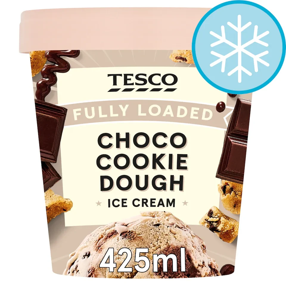 Tesco Fully Loaded Choco Cookie Dough Ice Cream 425ml