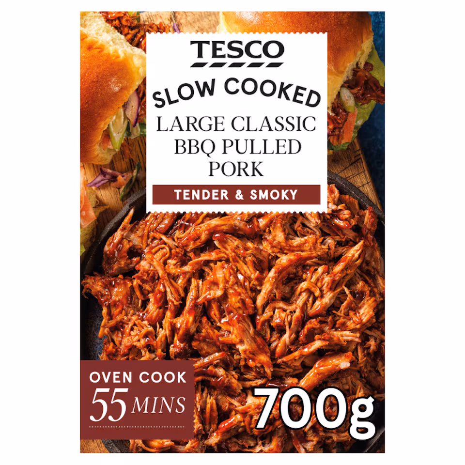 Tesco Slow Cooked Large Smoky BBQ Pulled Pork 700g