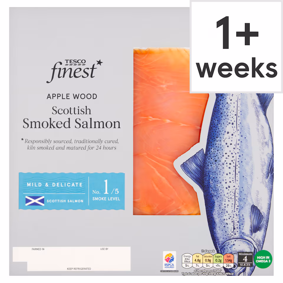 Tesco Finest Scottish Smoked Salmon Mild and Delicate 100g