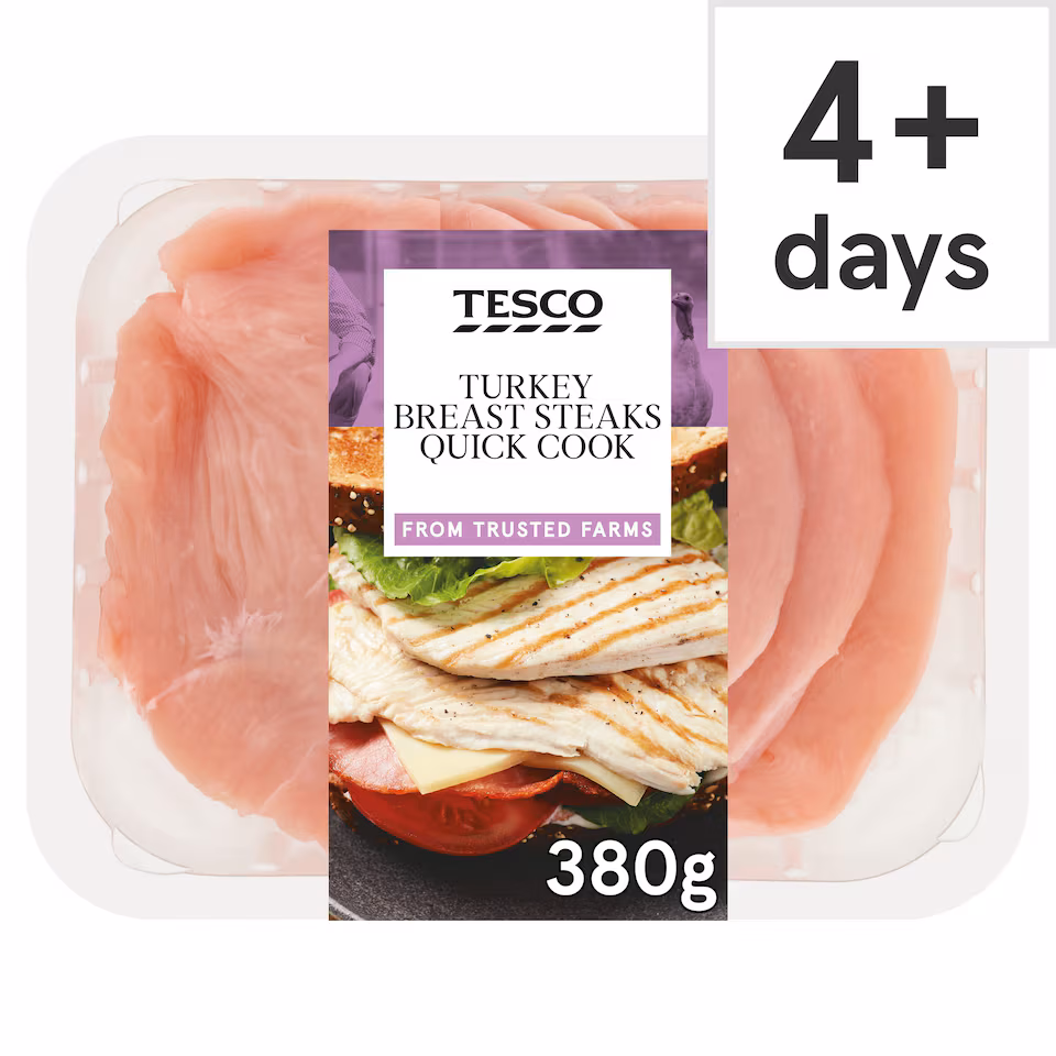 Tesco British Turkey Breast Steaks 380G