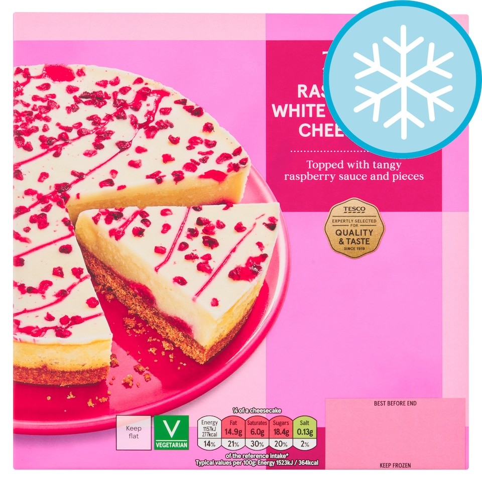 Tesco Raspberry & White Chocolate Cheesecake 455g