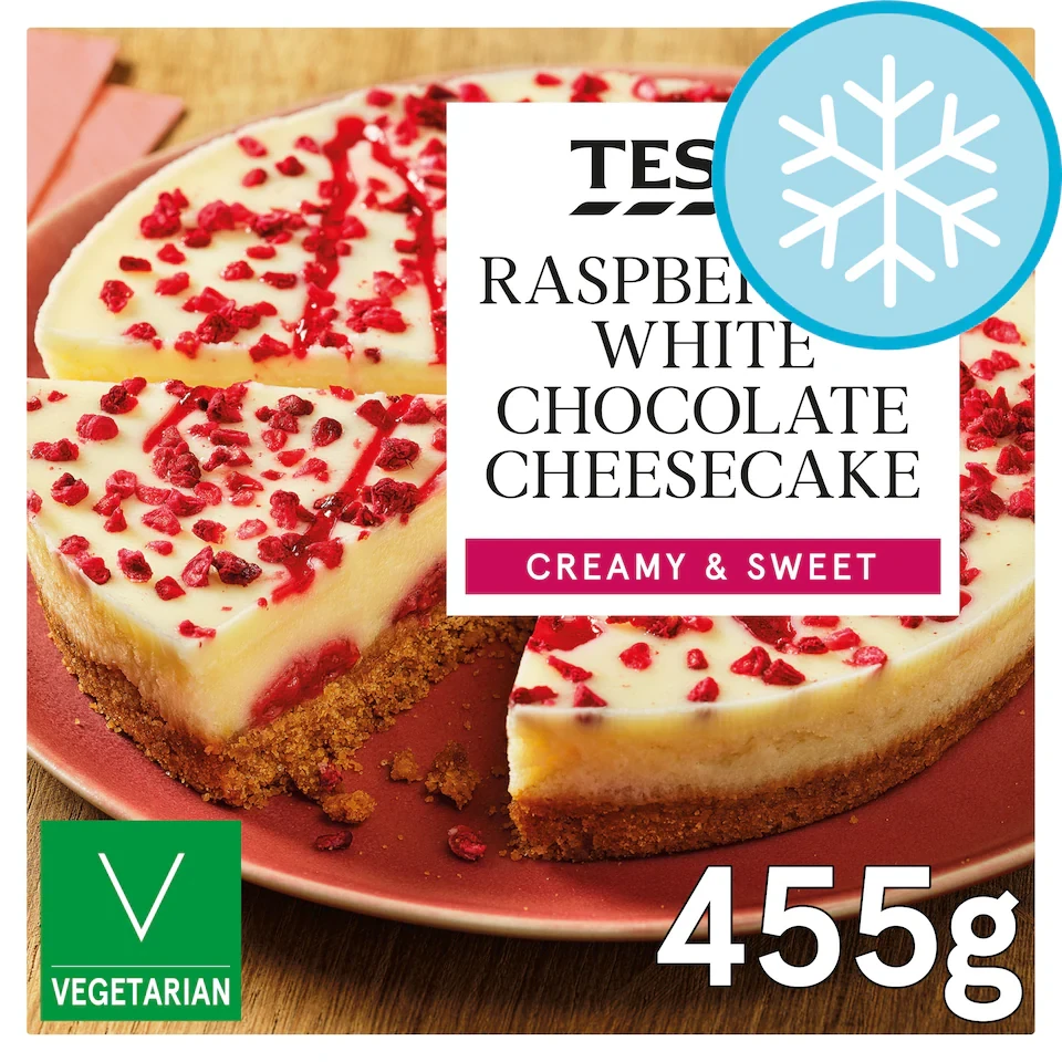 Tesco Raspberry & White Chocolate Cheesecake 455g